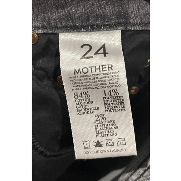 MOTHER The Looker Ankle Skinny Black Jeans - Picture 3 of 6